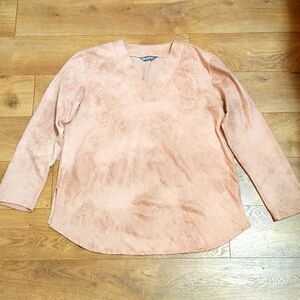 Dikla Kedem Israel designer v-neck tan top blouse XXL